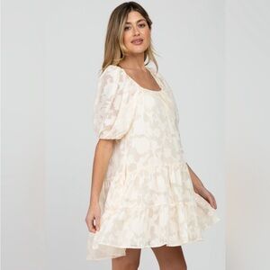 Pinkblush Ivory Tiered Flowy Dress